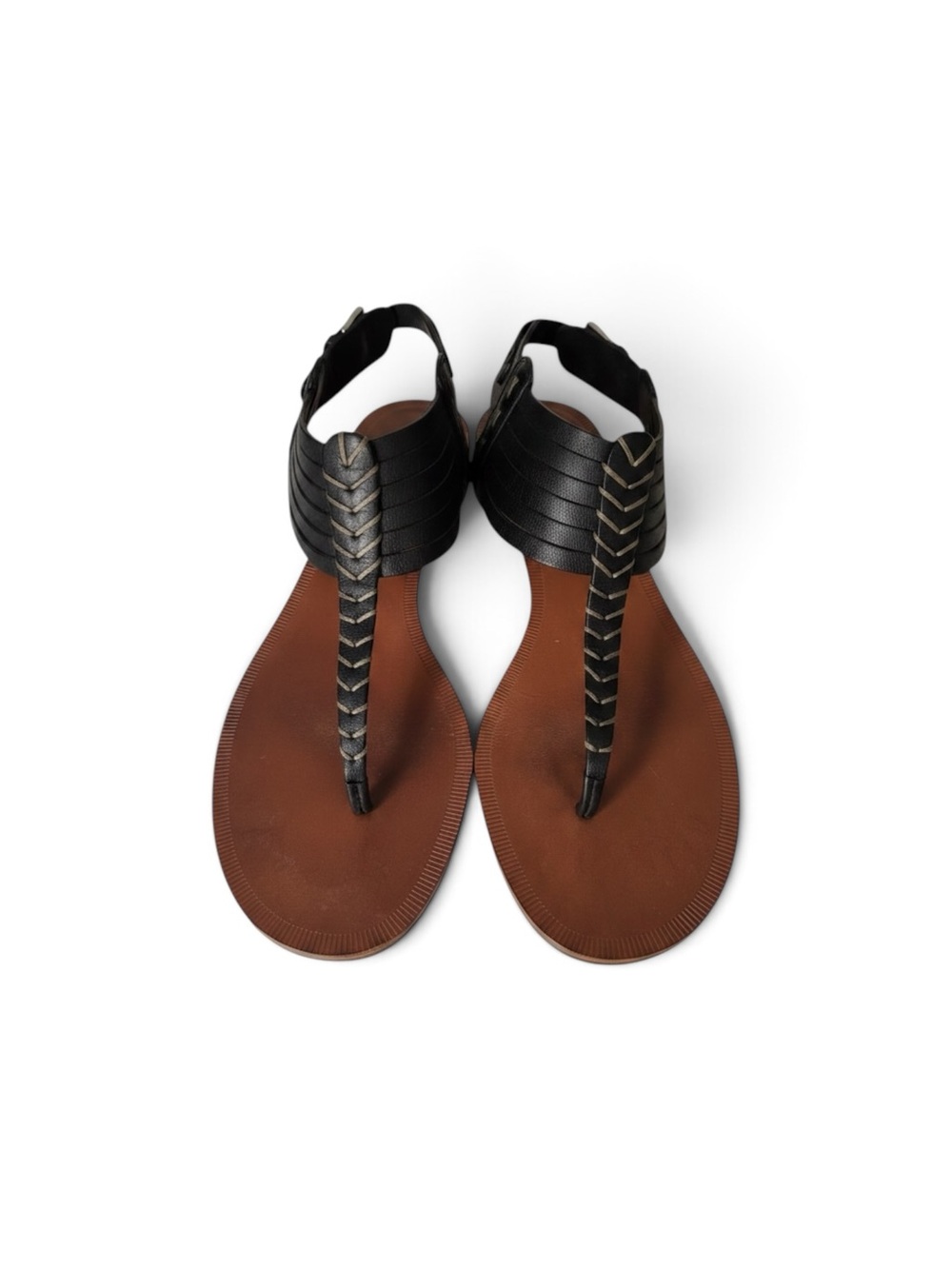 Coach Women’s Black Leather Wedge Sandals